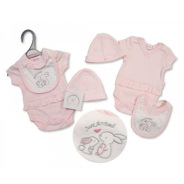 Picture of PB0499 -PREMATURE GIRLS GROW WITH BIB + HAT